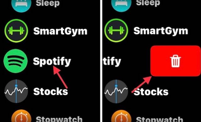 ఆపిల్ వాచ్లోని యాప్లను తొలగించండి